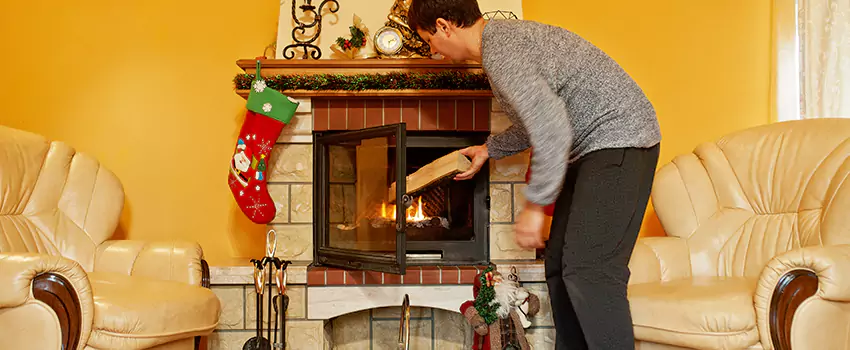 Rusted Metal Fireplace Restoration in Hueytown, Alabama